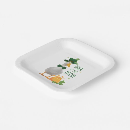 Duck o' the Irish St Patricks Day Pappteller (Gewinkelt)