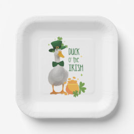 Duck o' the Irish St Patricks Day Pappteller