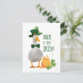 Duck o' the Irish St Patricks Day Postkarte (Stehend Vorderseite)