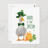 Duck o' the Irish St Patricks Day Postkarte (Vorne/Hinten)