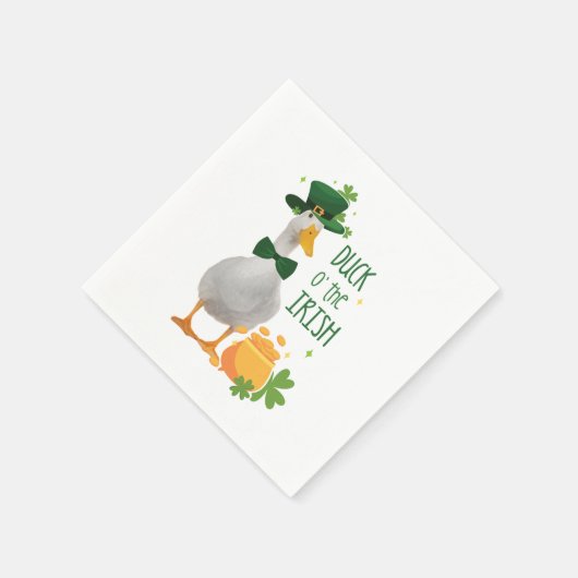 Duck o' the Irish St Patricks Day Serviette (Ecke)