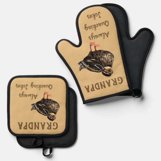 Duck Ofenhandschuh & Topflappen-Set (Vorderseite/Rückseite)