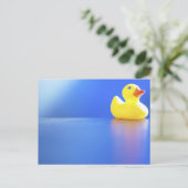Duck on Blue Postkarte (Stehend Vorderseite)