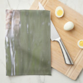 Duck on Lake Kitchen Handtuch (Viertel Falte)