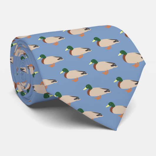 Duck Pattern auf blau Krawatte (Gerollt)