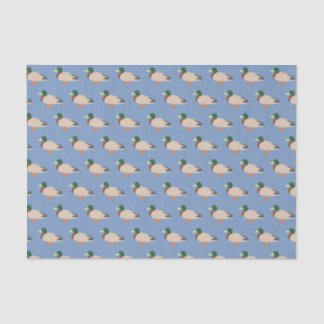 Duck Pattern auf blau Seidenpapier