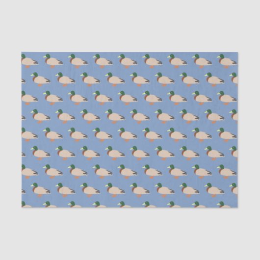 Duck Pattern auf blau Seidenpapier (Vorderseite)