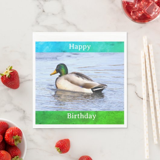 Duck Photo Birthday Napkins Serviette (Beispiel)