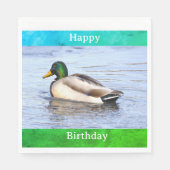 Duck Photo Birthday Napkins Serviette (Vorderseite)