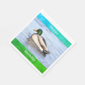 Duck Photo Birthday Napkins Serviette (Ecke)