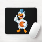 Duck Playing Bysketbyll Kostüm Bysketbyll Player Mousepad (Mit Mouse)