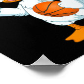 Duck Playing Bysketbyll Kostüm Bysketbyll Player Poster (Ecke)