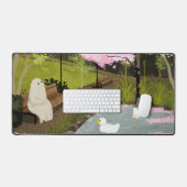 Duck Pond - Spring Schreibtischunterlage (Tastatur & Maus)