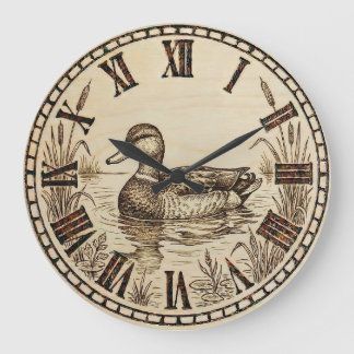 Duck Pond Wall Clock  Große Wanduhr