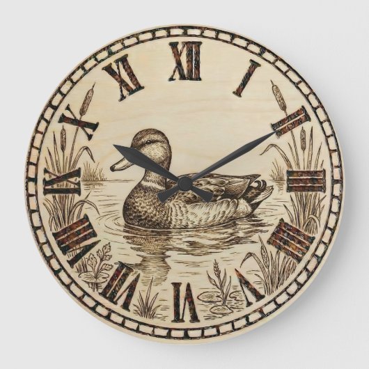 Duck Pond Wall Clock  Große Wanduhr (Vorderseite)