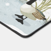 Duck Pond - Winter Schreibtischunterlage (Ecke)