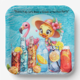 Duck Pool Party mit Drinks! Pappteller