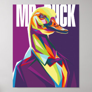 Duck Pop Art Poster