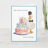 Duck Pun Birthday Card Feiertagskarte (Vorderseite)