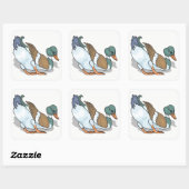 Duck Quadratischer Aufkleber (Blatt)