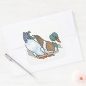 Duck Quadratischer Aufkleber (Umschlag)