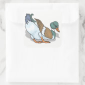 Duck Quadratischer Aufkleber (Tasche)