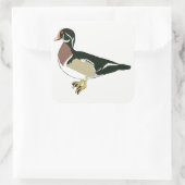 Duck Quadratischer Aufkleber (Tasche)