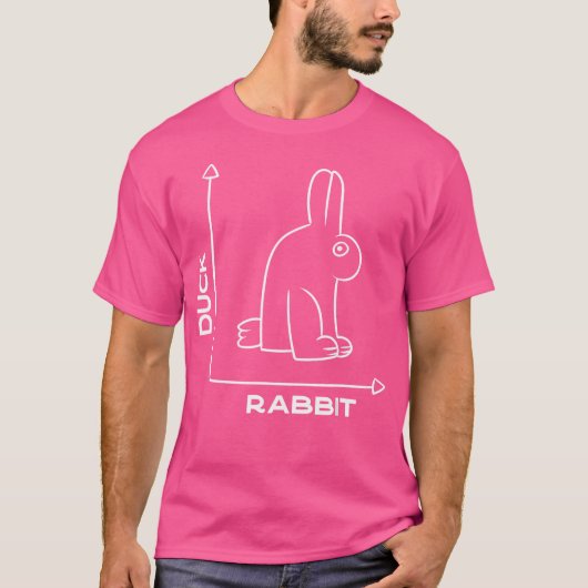Duck Rabbit Funny Rabbit optische Illusion Word Pl T-Shirt (Vorderseite)