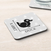 Duck Rabbit Illusion Getränkeuntersetzer (Linke Seite)