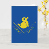 Duck Rabbit Illusion Karte (Gelbe Blume)