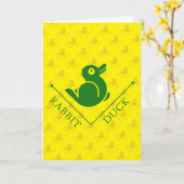 Duck Rabbit Illusion Karte (Gelbe Blume)