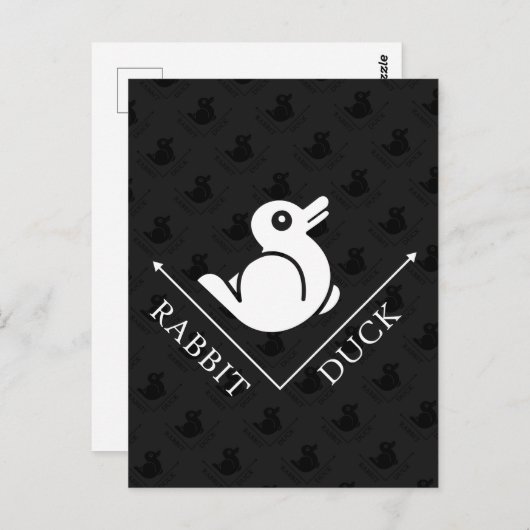 Duck Rabbit Illusion Postkarte (Vorne/Hinten)