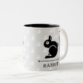 Duck Rabbit Illusion Zweifarbige Tasse (VorderseiteRechts)
