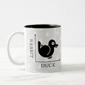 Duck Rabbit Illusion Zweifarbige Tasse (Links)