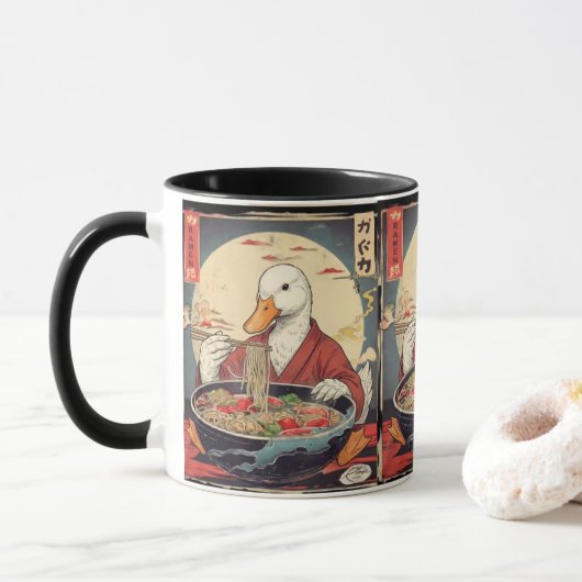 Duck Ramen Lover Japanese Style for Japanophiles Tasse (Mit Donut)