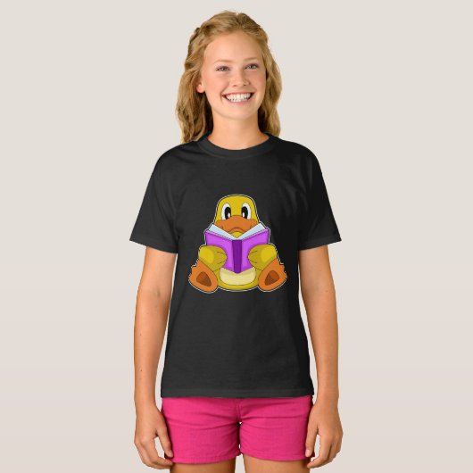 Duck Reading Book T-Shirt (Vorne ganz)