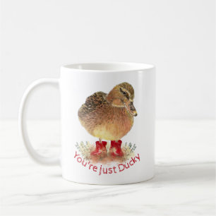 Duck Red Rubber Stiefel Du bist nur Ducky Kaffeetasse