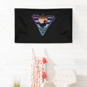 Duck Retro 80er EDM Synthwave Gift T - Shirt Banner (Insitu)
