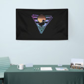Duck Retro 80er EDM Synthwave Gift T - Shirt Banner (Messeveranstaltung)