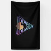 Duck Retro 80er EDM Synthwave Gift T - Shirt Banner (Vertikal)