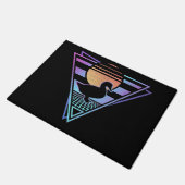 Duck Retro 80er EDM Synthwave Gift T - Shirt Fußmatte (Schrägansicht)