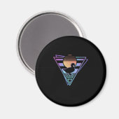Duck Retro 80er EDM Synthwave Gift T - Shirt Magnet (Vorderseite/Rückseite)