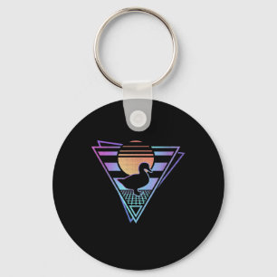 Duck Retro 80er EDM Synthwave Gift T - Shirt Schlüsselanhänger