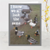 DUCK SAGT "YOU" STAND IN A CROWD!!!!! KARTE (Gelbe Blume)