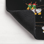 Duck Santa Sleigh Flying Funny Magical Christmas P Mousepad (Ecke)