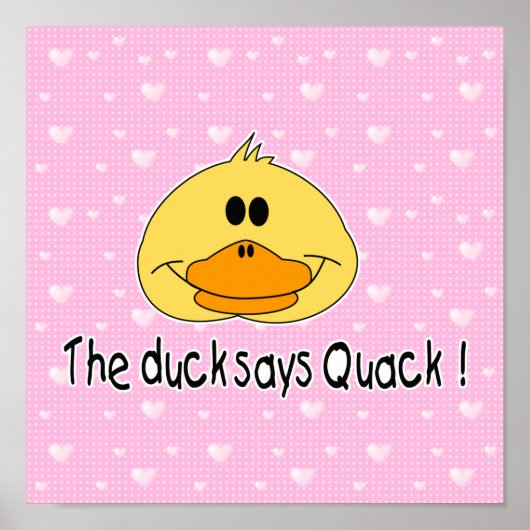Duck Says Quack Poster (Vorne)