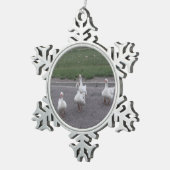 Duck Schneeflocken Zinn-Ornament (Rechts)