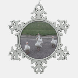Duck Schneeflocken Zinn-Ornament