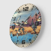 Duck Season Große Wanduhr (Winkel)