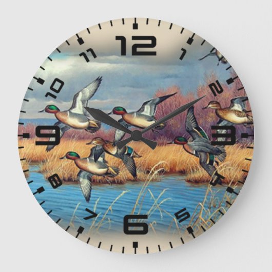 Duck Season Große Wanduhr (Vorderseite)